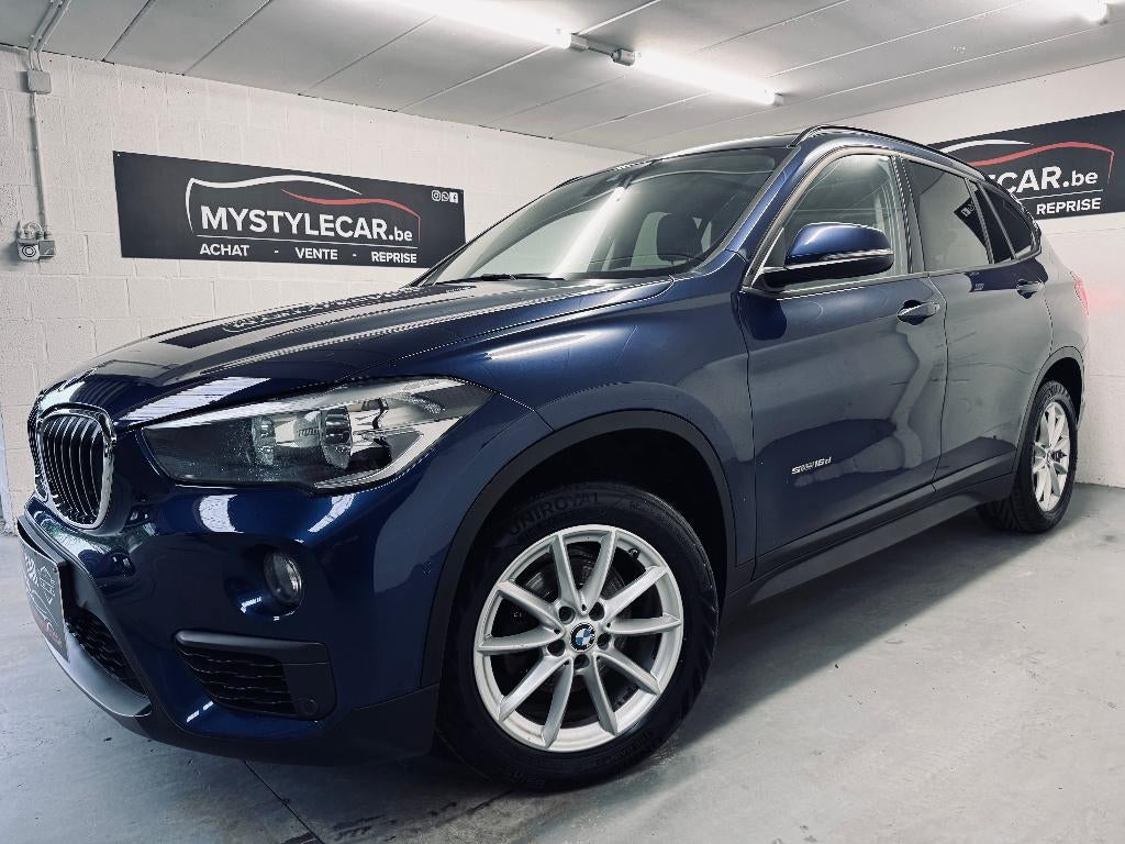 BMW X1, leer, panodak, 1 jaar garantie, Auto's, BMW, Testrit aan huis, 4 cilinders, Blauw, 2020 kg