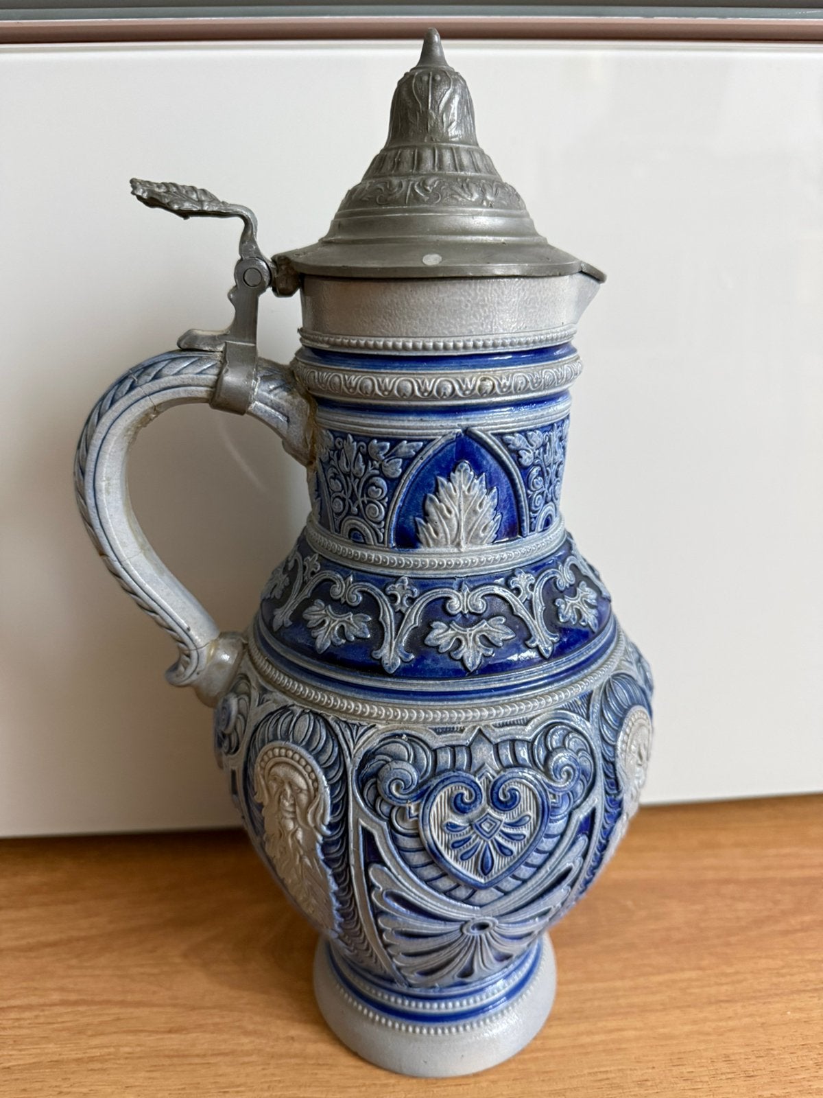 Ancienne cruche en grès de style Westerwald allemand -1900, Enlèvement ou Envoi