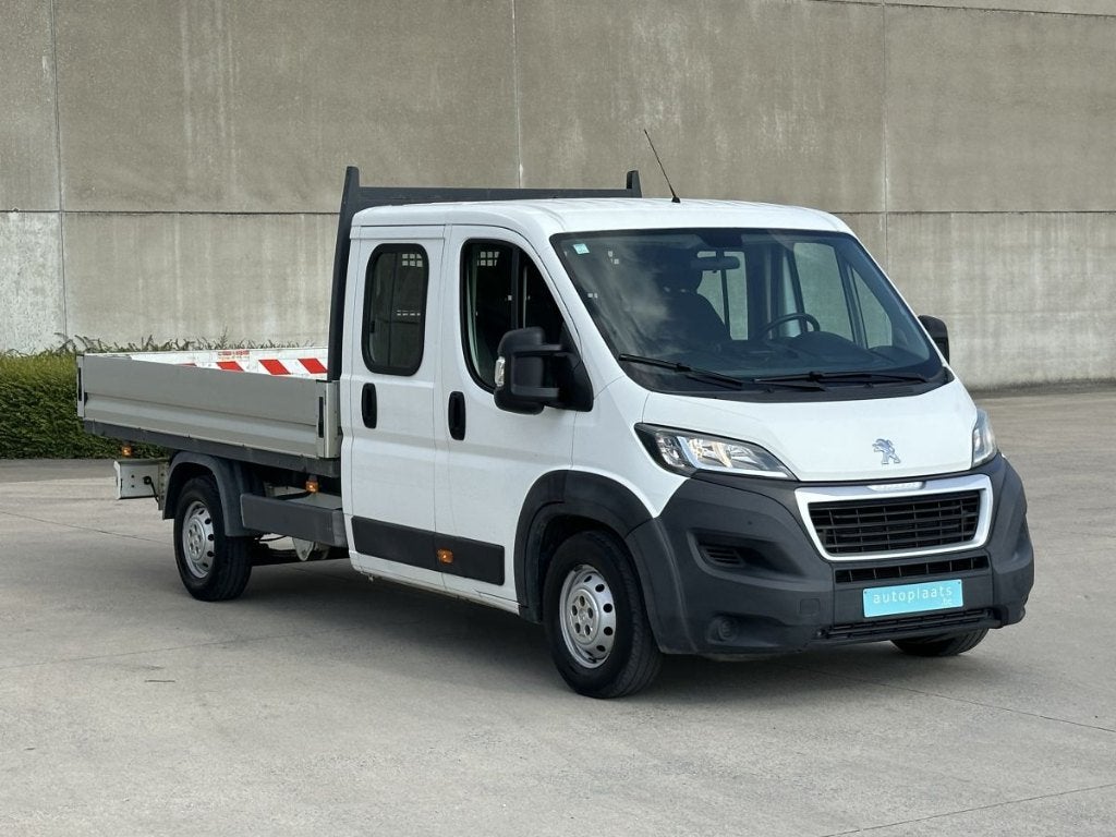 Open laadbak Peugeot Boxer  7pl dubbel cabine Airco Trekhaak, Auto's, 4 deurs, 3000 kg, Start-stop-systeem, Te koop