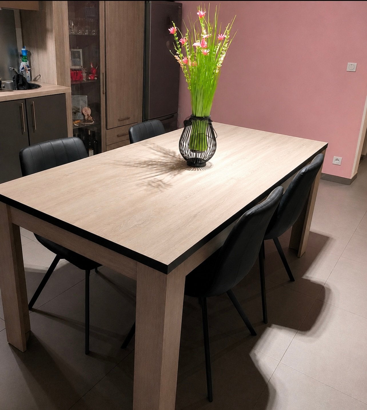 Table de salle à manger et 6 chaises, Maison & Meubles, Tables | Tables à manger, Enlèvement, Comme neuf