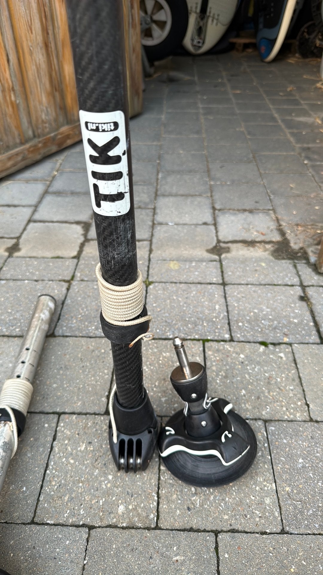 Mastverlenger & base carbon & alu 30cm, Minder dan 250 cm, Minder dan 3.5 m², Mast, Ophalen of Verzenden