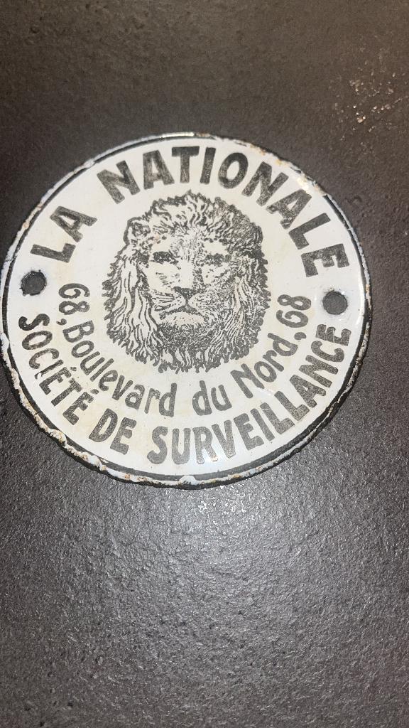 Emaille bordje ‘La nationale’, Enlèvement ou Envoi, Utilisé, Panneau publicitaire