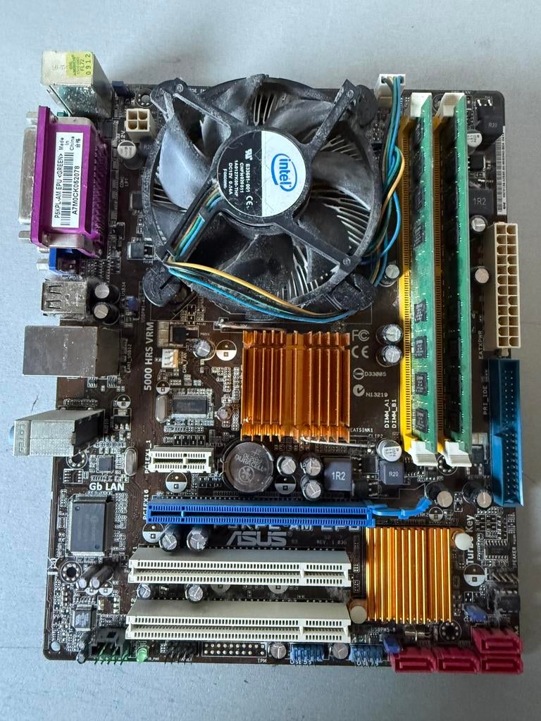 Asus P5KPL-AM + 4Gb DDR2 + Intel Pentium E6500, Asus, DDR2, Utilisé, Intel