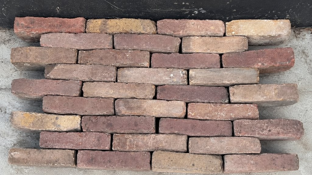 Oude Hollandse waaltjes 20x5 cm genuanceerd – 2.000 m², Tuin en Terras, Gebruikt, Keramiek, Klinkers, Ophalen of Verzenden