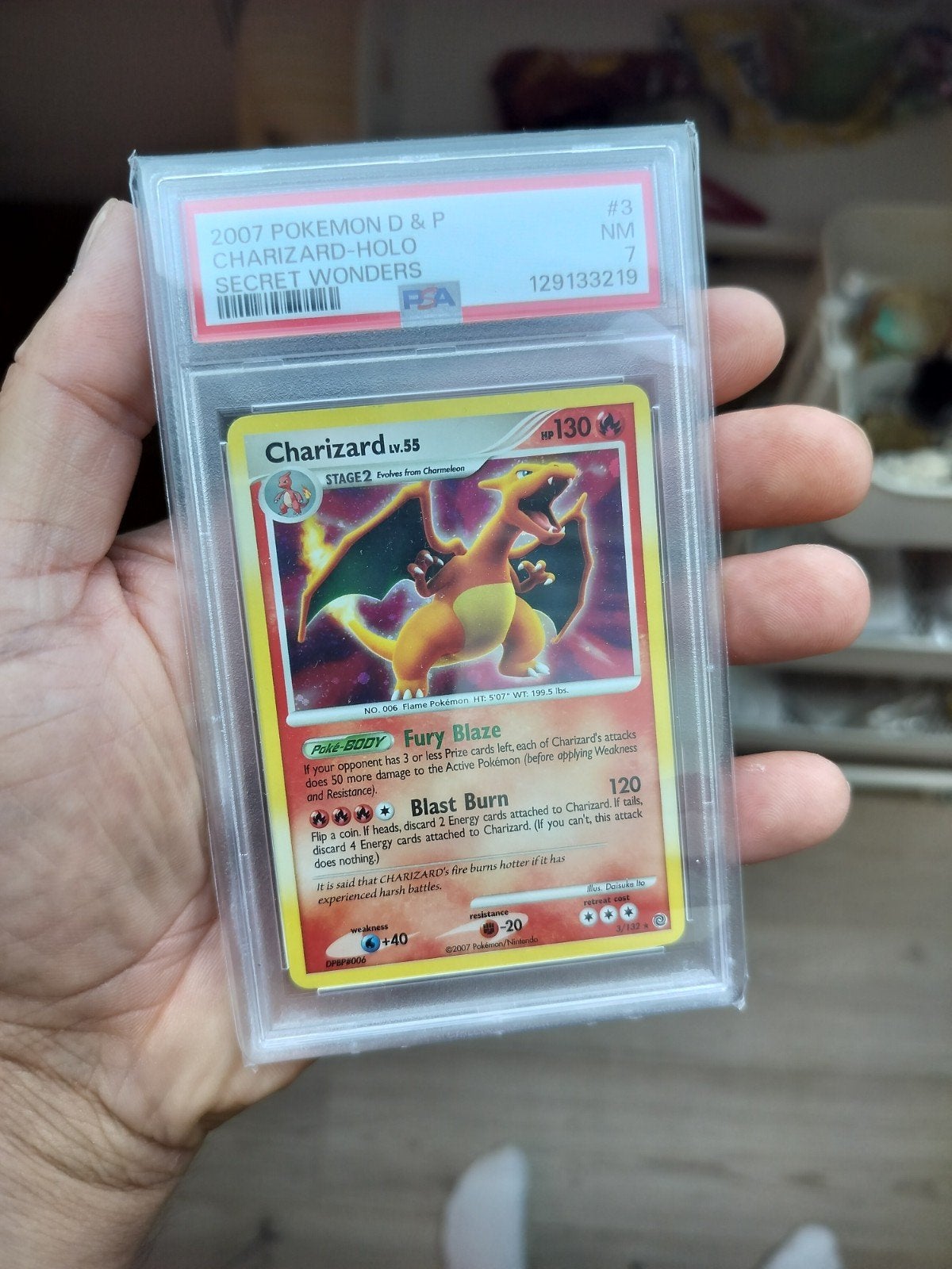 Charizard secret wonders psa7 ‼️, Ophalen of Verzenden, Zo goed als nieuw, Losse kaart
