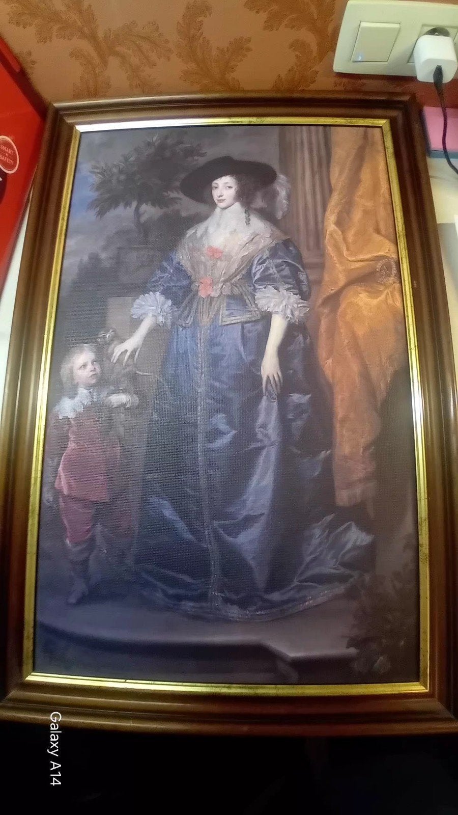 Peinture à l'huile - Portrait baroque dame et enfant, Antiquités & Art, Enlèvement, Classique, Peinture à l'huile, Toile
