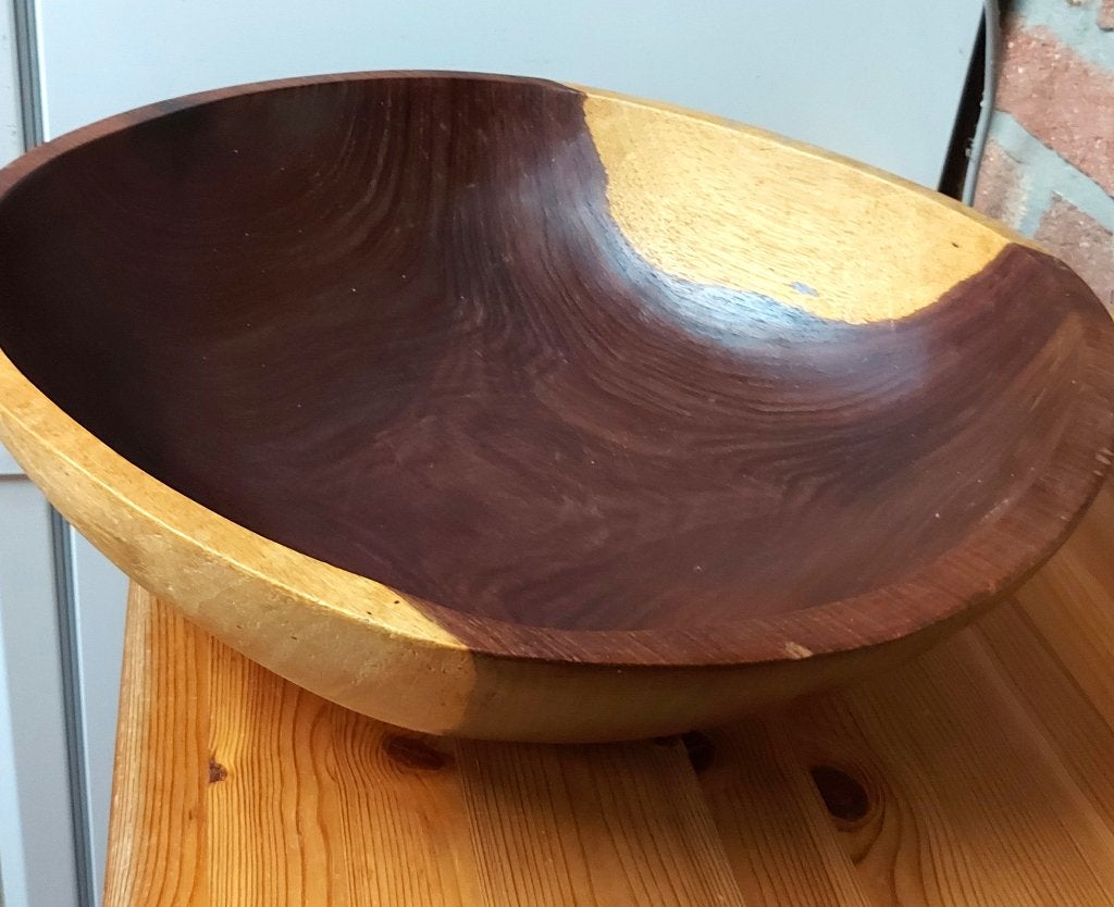 Grote saladeschaal van exotisch hout, Ophalen, Zo goed als nieuw, Kom(men), Overige stijlen