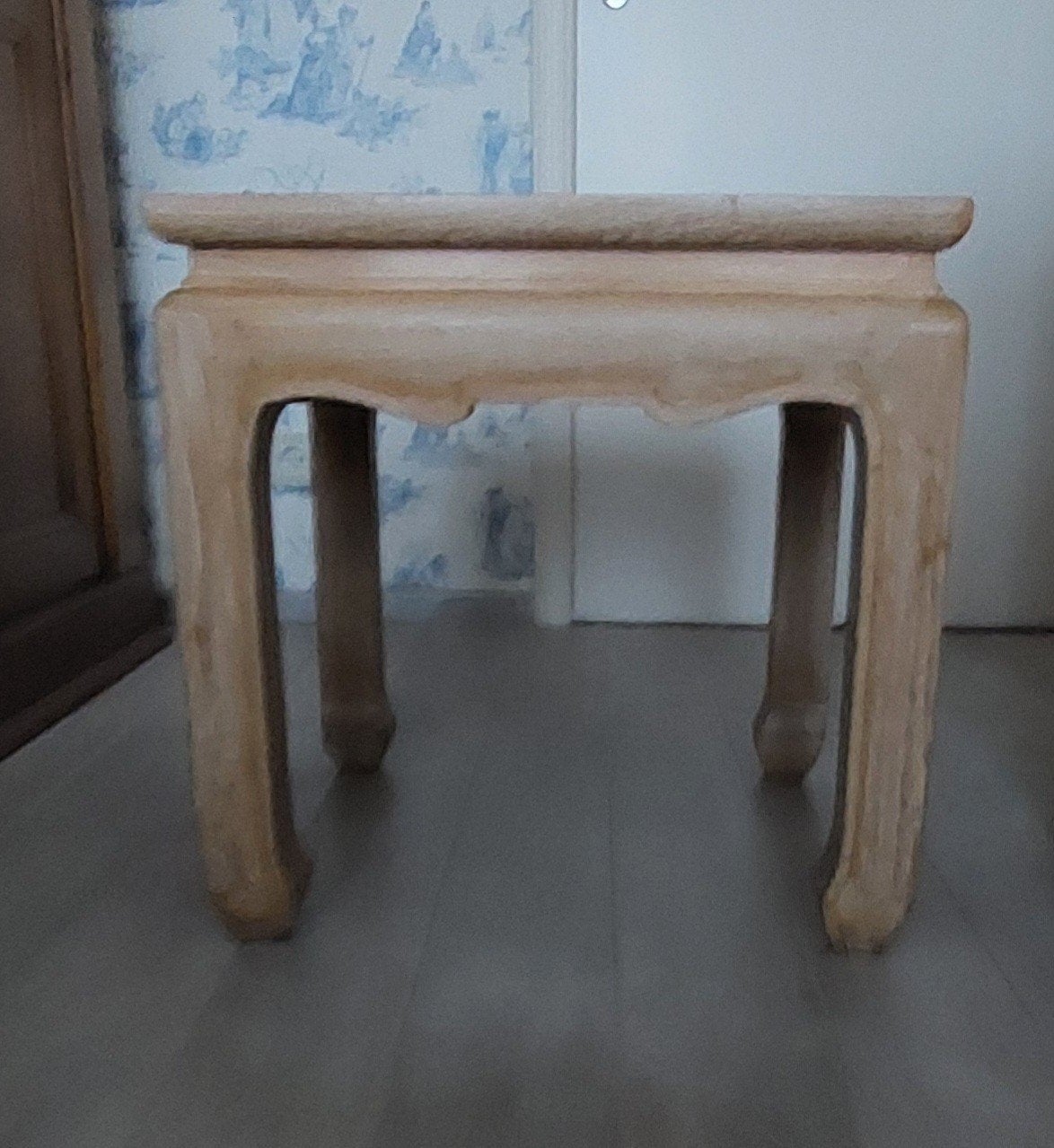 Table d'appoint en chêne blanchi, Ophalen, Zo goed als nieuw, Vierkant, Eikenhout