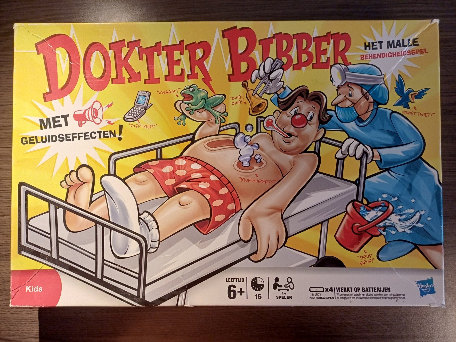 Gezelschapsspel Dokter Bibber, 1 ou 2 joueurs, Enlèvement, Utilisé, HASBRO