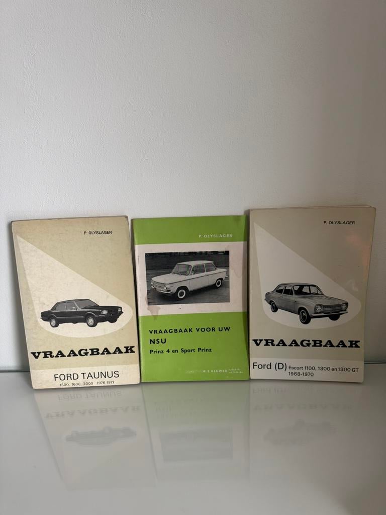 Vraagbraak Oldtimer Ford Escort, Taunus & NSU Prinz, Ophalen of Verzenden
