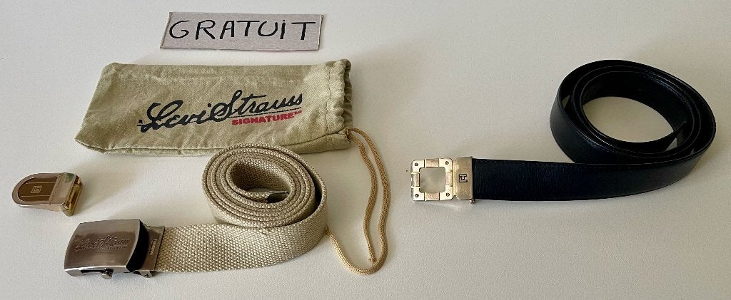 Ted Lap.ceinture cuir homme+gratuits boucle+ceinture Levi’s, Ted Lapidus, Cuir véritable, Enlèvement ou Envoi, 115 cm ou plus