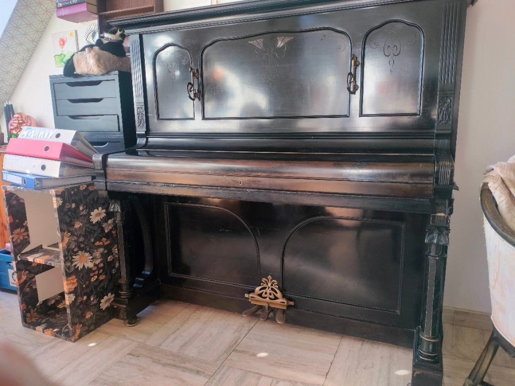 Antieke piano gratis, Ophalen, Gebruikt, Zwart, Piano