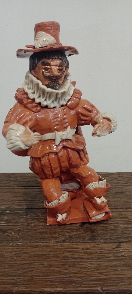 Statuette terre cuite style Maurice Vienne 26x17 cm, Antiquités & Art, Enlèvement ou Envoi