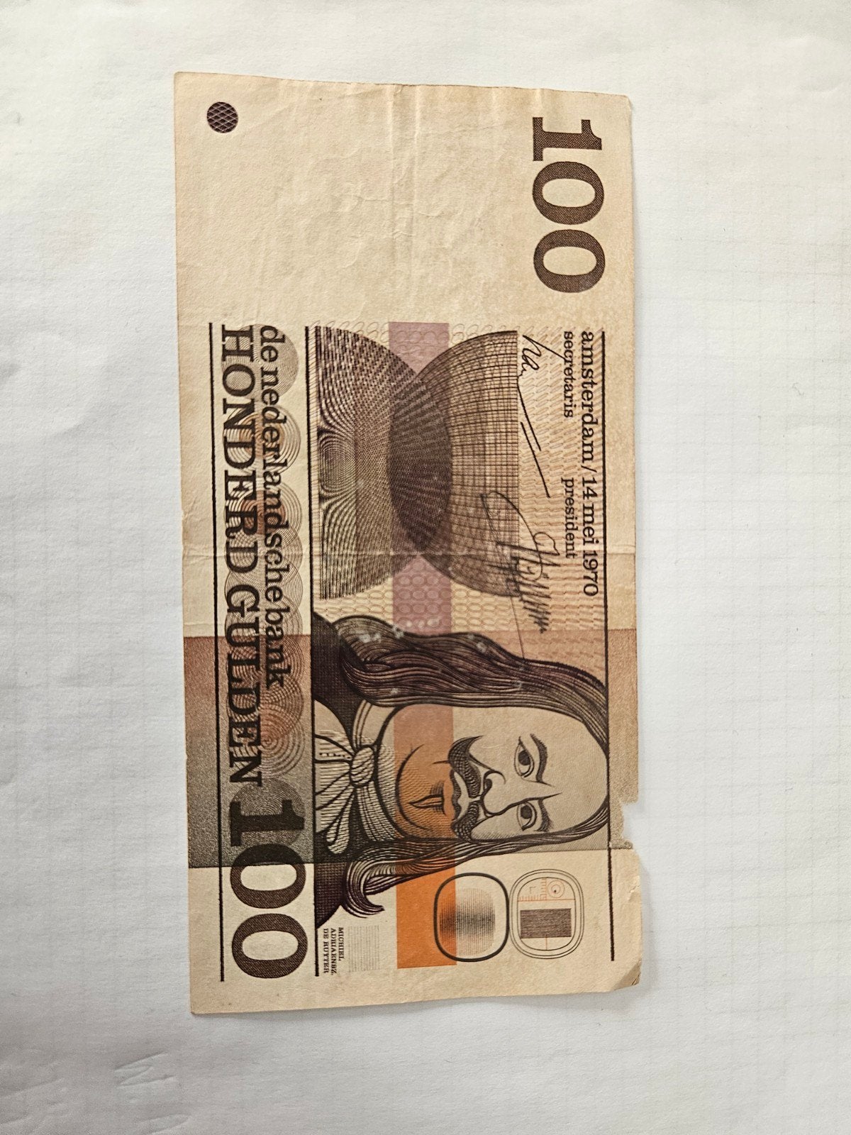 100 florins aux Pays-Bas (année 1970), Timbres & Monnaies, Billets de banque | Pays-Bas, Enlèvement ou Envoi, 100 florins, Billets en vrac