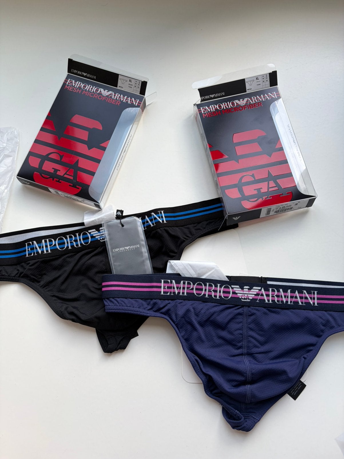 Ensemble de string en microfibre Emporio Armani, Envoi, Autres couleurs, Slip
