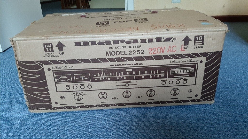 VINTAGE Marantz (receiver 2252) doos uit 1977 (lege doos), Audio, Tv en Foto, Stereoketens, Overige merken, Gebruikt, Tuner of Radio