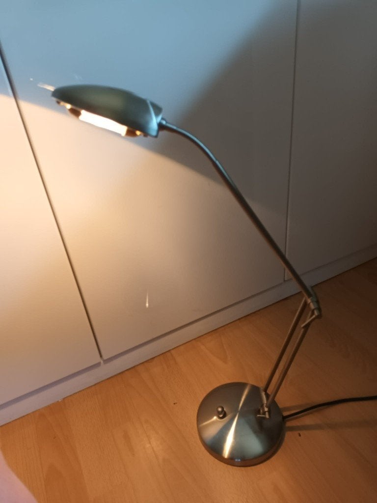 Vintage postmoderne bureaulamp Massive 'Aristo', 50 cm, Avec prise, Métal, Postmoderne