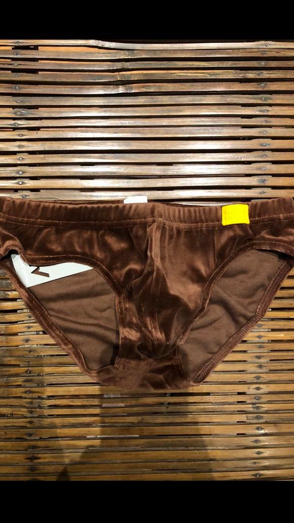 Bruine fluwelen slip - maat S - zeer soepel, Kleding | Heren, Ophalen of Verzenden, Bruin, Slip