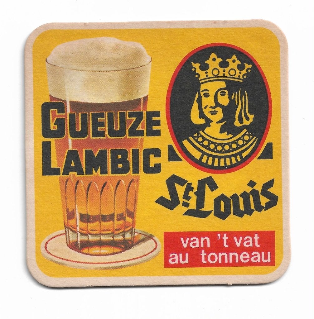 sous bock Gueuze Lambic St Louis, Ophalen of Verzenden, Zo goed als nieuw, Viltje(s)