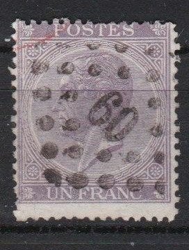 Belg. 1865 - Leopold I nr 21, Postzegels en Munten, Verzenden, Gestempeld