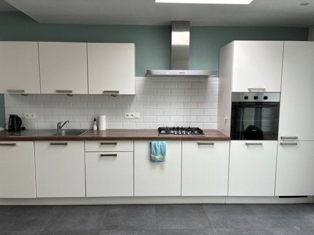 Keuken, Ophalen, Wit, Enkelwandige keuken, Zo goed als nieuw