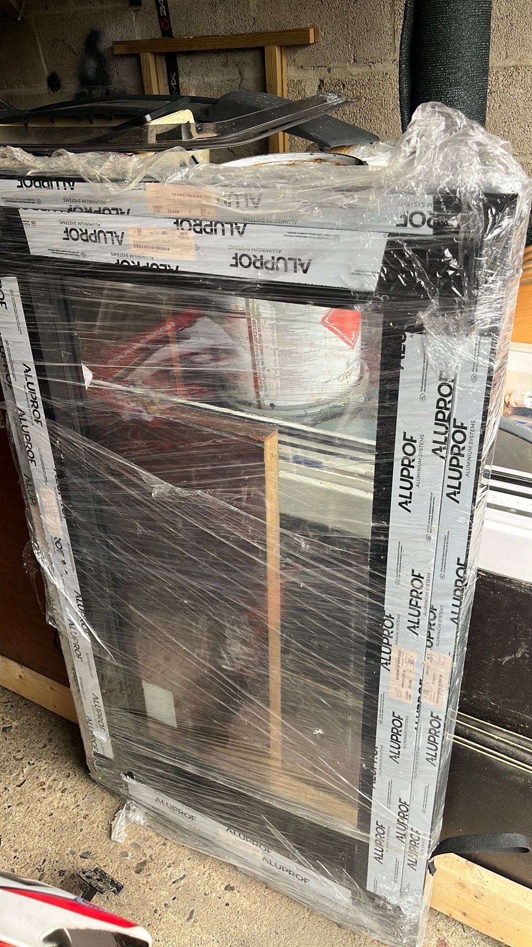 Châssis aluminium noir double vittrage, Enlèvement ou Envoi, Comme neuf