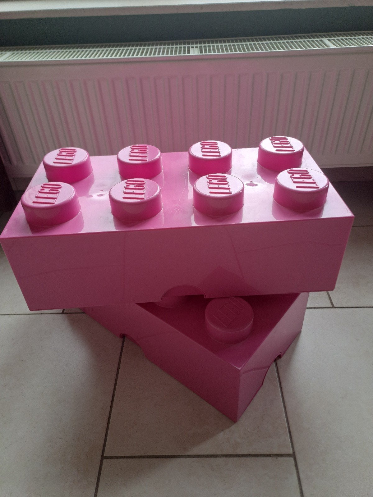 2 grote Lego opbergboxen roze, Enlèvement, Rose