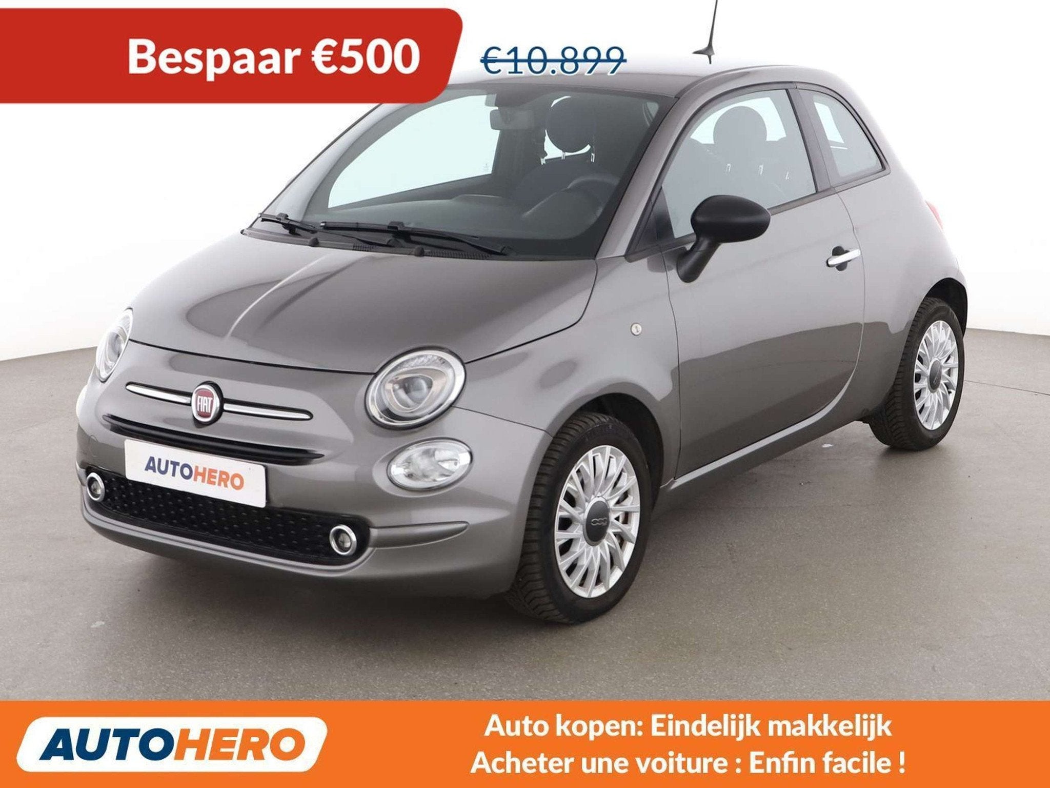 Fiat 500 1.0 Mild-Hybrid Cult (bj 2021), Auto's, Fiat, Voorwielaandrijving, Stof, Gebruikt, Euro 6