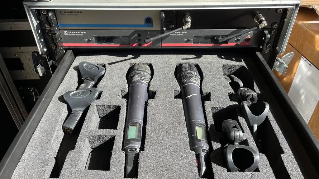 2x sennheiser EW100g3, Muziek en Instrumenten, Ophalen, Gebruikt, Zangmicrofoon, Draadloos