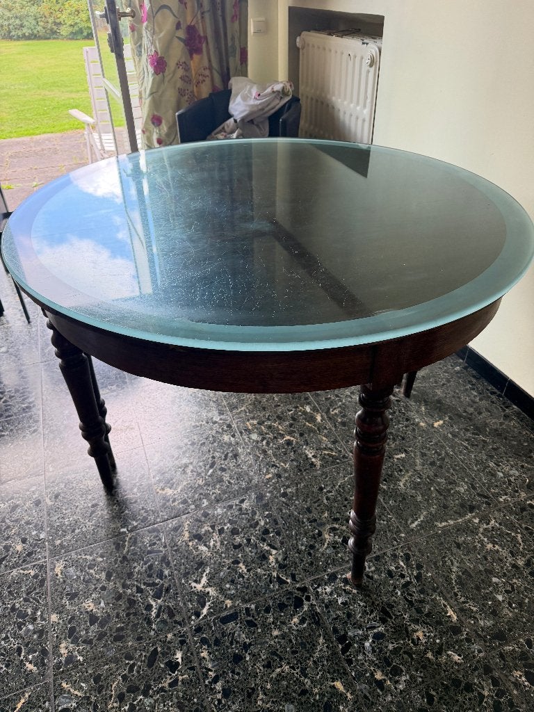 Table en chêne, Maison & Meubles, Quatre personnes, Rond, Enlèvement, Utilisé