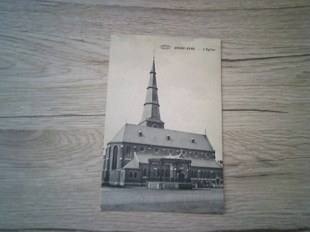 GRAND-RENG: L'Eglise - Kiosque, Enlèvement ou Envoi, Avant 1920, Affranchie, Hainaut