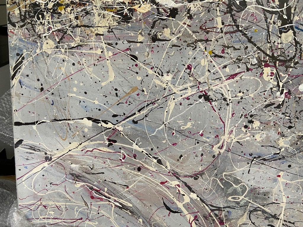 Modern schilderij stijl Pollock, Antiek en Kunst, Kunst | Schilderijen | Modern, Ophalen
