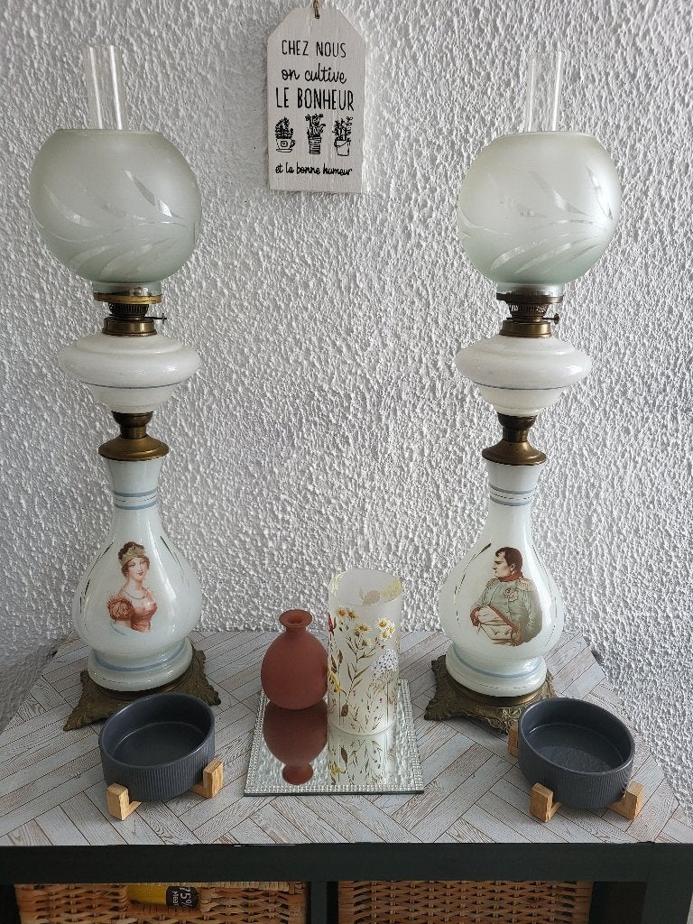 Lampes napoleon et josephine, Antiquités & Art, Enlèvement