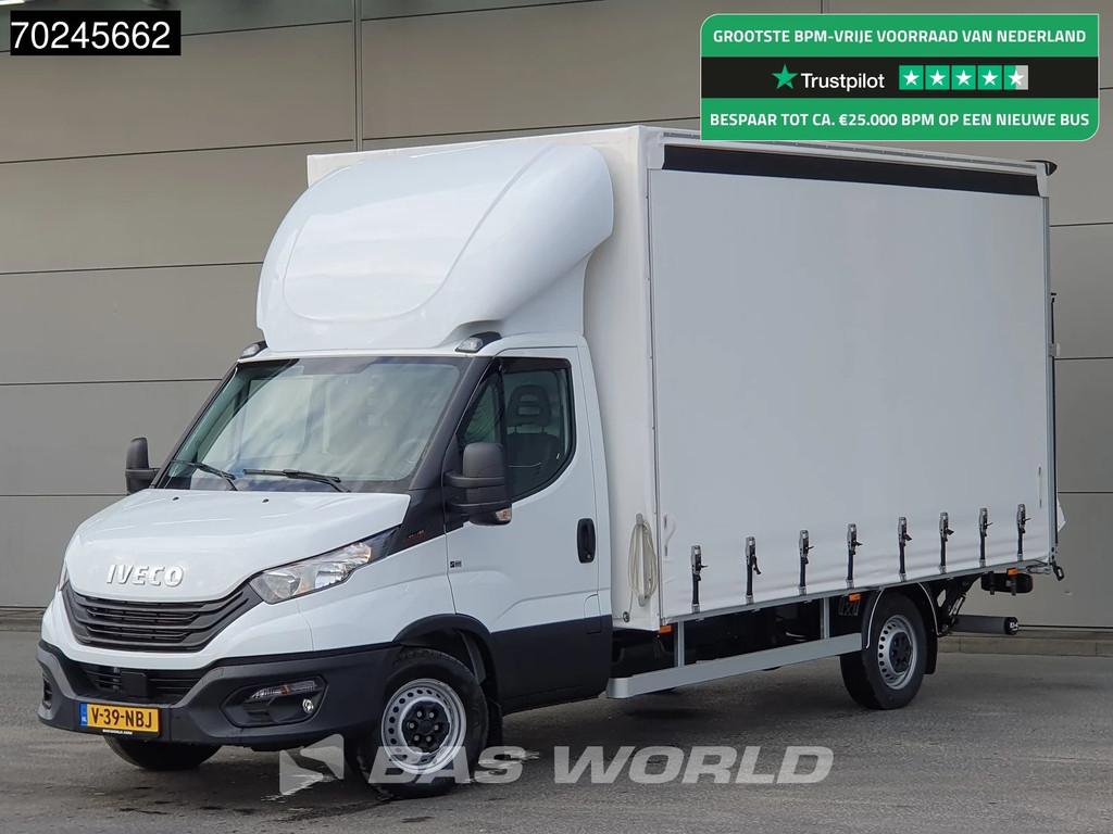 Iveco Daily 35S18 BPM VRIJ! 3.0L Laadklep 180PK Schuifzeilen, Auto's, Bestelwagens en Lichte vracht, Cruise Control, Stof, Euro 6