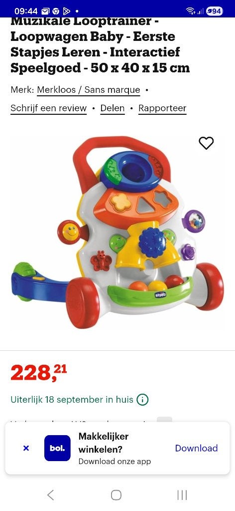 Loopwagen chicco met diverse functie, Enlèvement, Utilisé