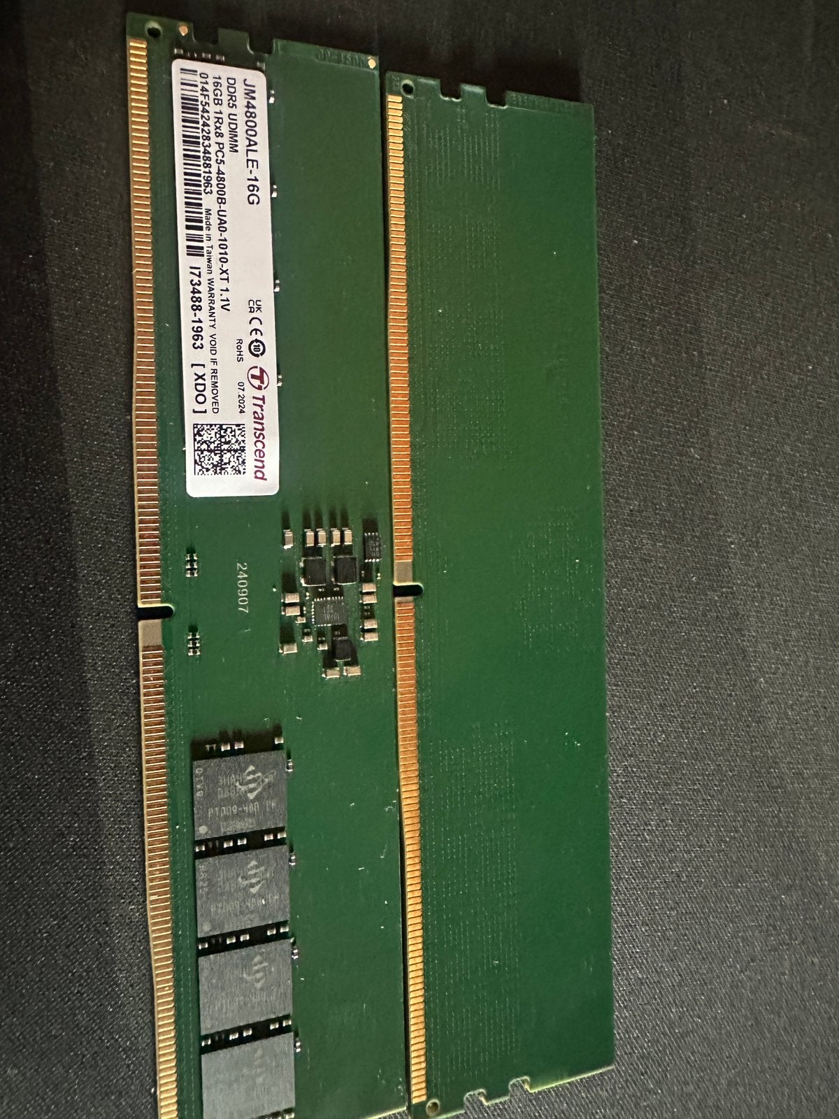 DDR5 16GB X 2 32GB, Computers en Software, RAM geheugen, Ophalen of Verzenden, Zo goed als nieuw, Desktop, DDR5