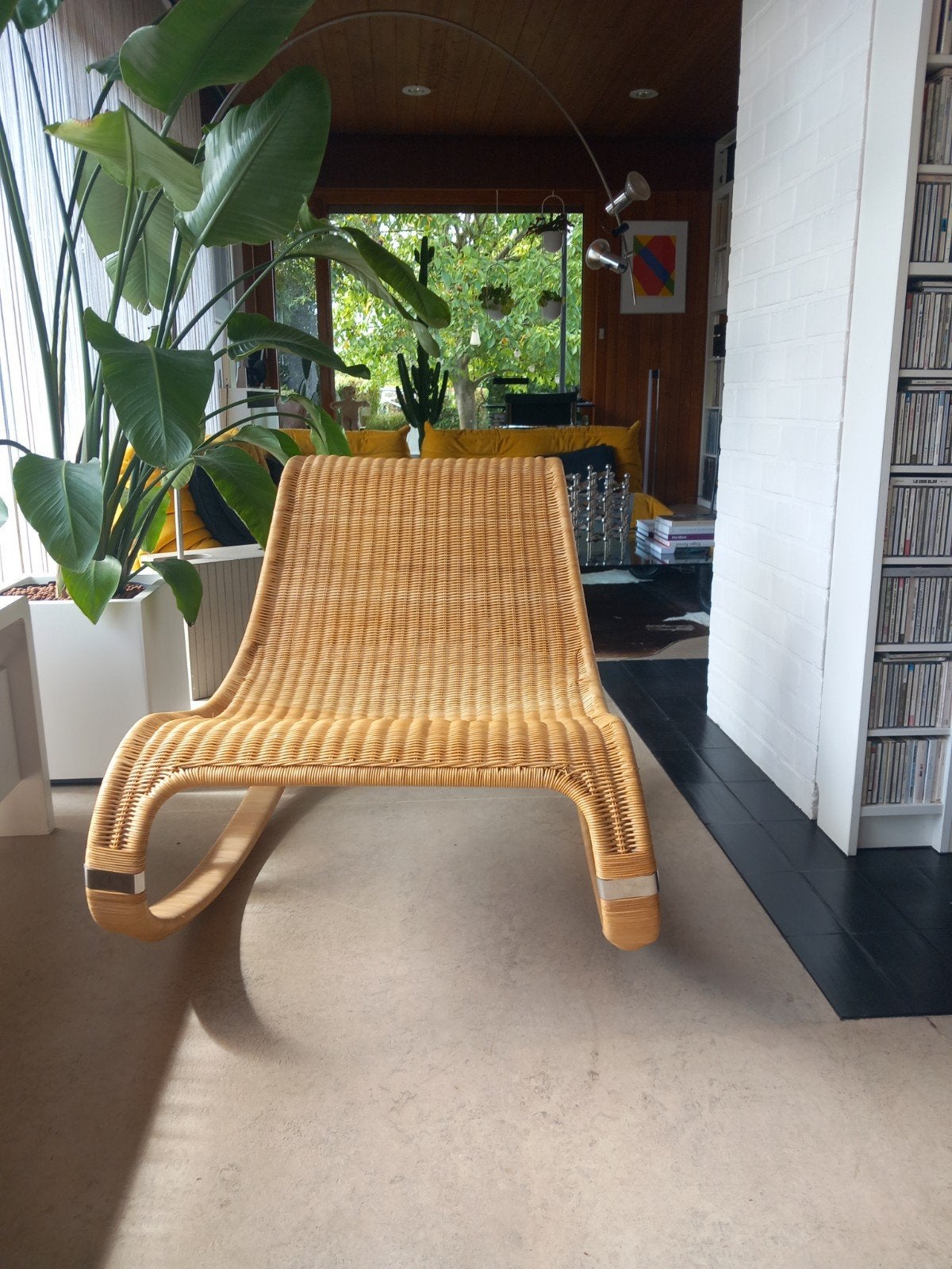 chaise longue vintage en rotin james irvine ikea, Enlèvement, Comme neuf
