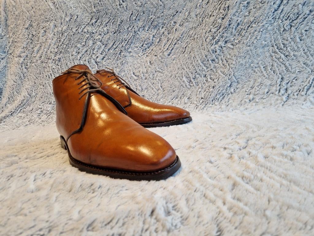 Chaussures Chukka boots Van Bommel cuir marron cognac T41, Bottes, Floris van Bommel, Brun, Porté