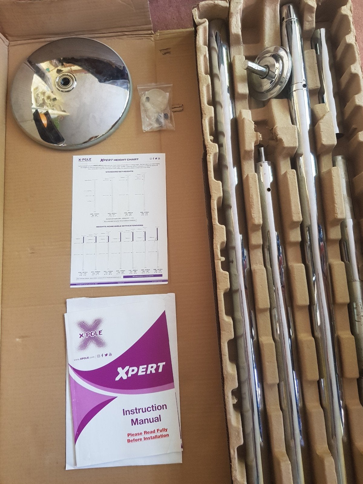 Barre de pole dance Xpert très bon état, Sport en Fitness, Ophalen, Zo goed als nieuw
