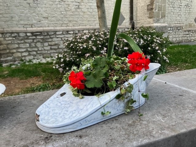 BASE ÉMAIL DE BASSIN DE LIT ANTIQUE JOLI COMME BAC À FLEURS., Enlèvement ou Envoi