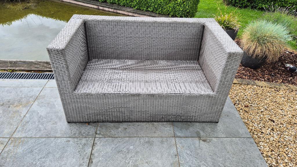 Lounge zetel zonder kussens (gratis), Ophalen, Gebruikt, Bank