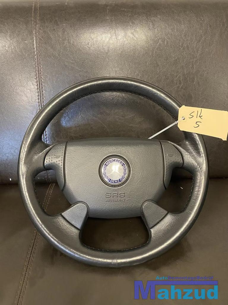 MERCEDES SLK R170 W208 CLK Stuurwiel zwart stuur leer airbag, Autos : Pièces & Accessoires, Commande, Mercedes-Benz, Utilisé