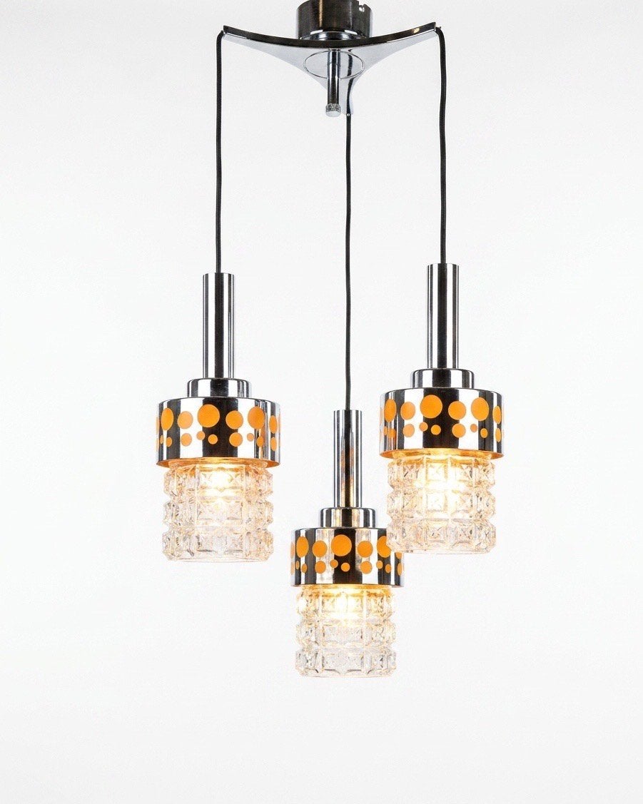 Suspension Space Age, Maison & Meubles, Lampes | Suspensions, Comme neuf, Verre, Enlèvement