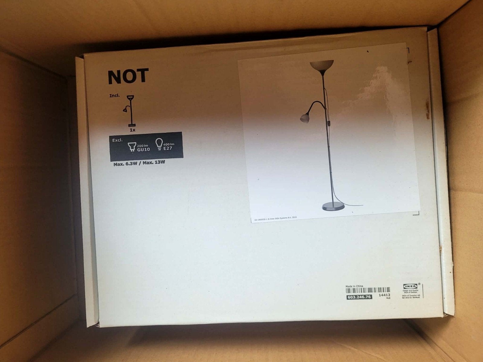 nieuwe sta-lamp Ikea, Ophalen of Verzenden, IKEA