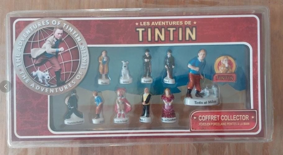 Kuifje set kleine handgeschilderde porseleinen figuurtjes, Verzamelen, Ophalen of Verzenden, Kuifje, Nieuw, Beeldje of Figuurtje