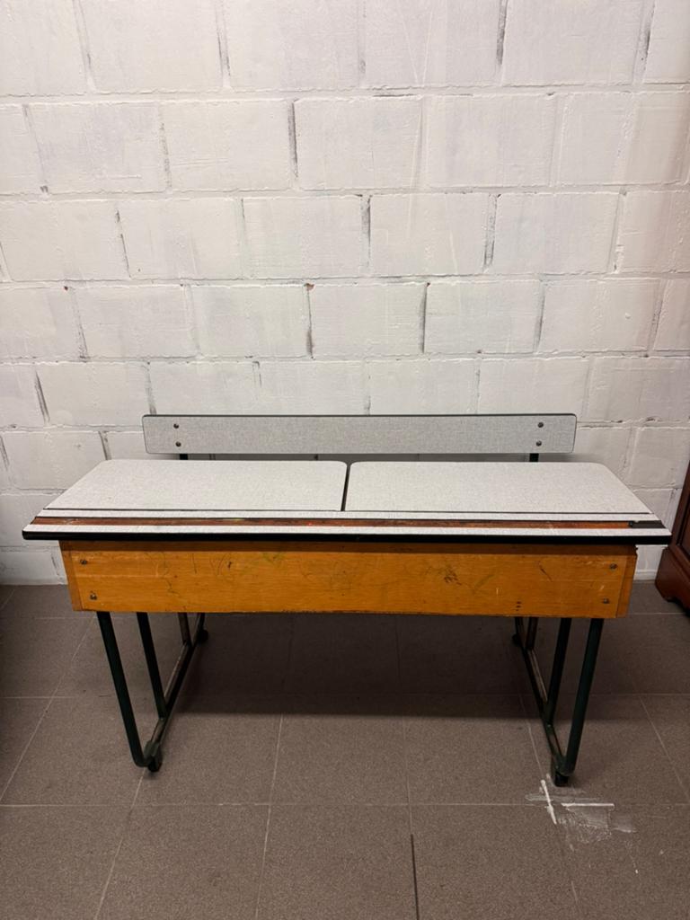 Bureau ecolier vintage, Maison & Meubles, Bureaux, Bureau d'écolier, Avec roues, Métal, Vintage