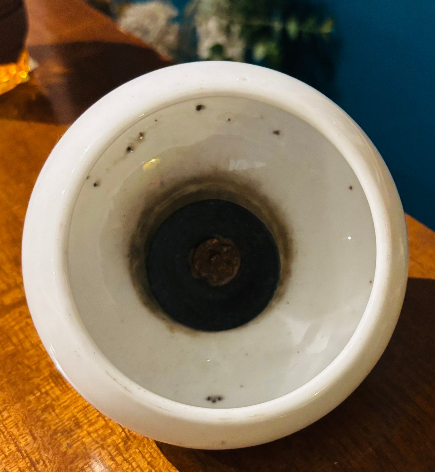 Détecteur de fumée/fumivore antique pour lampe à huile, Enlèvement ou Envoi, Blanc, Utilisé, Verre