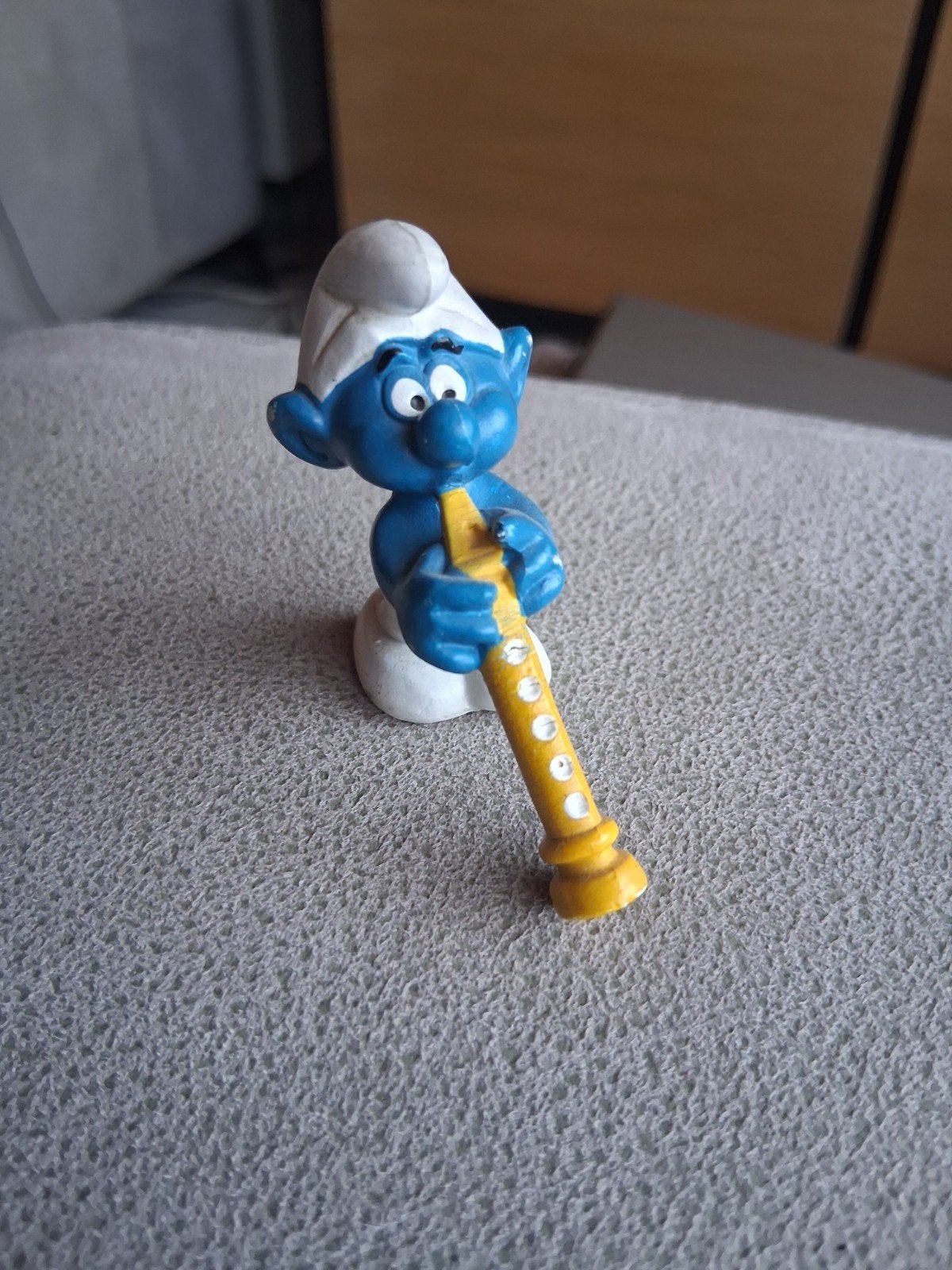 Smurf met fluit jaren 80 Bully, Verzamelen, Ophalen of Verzenden