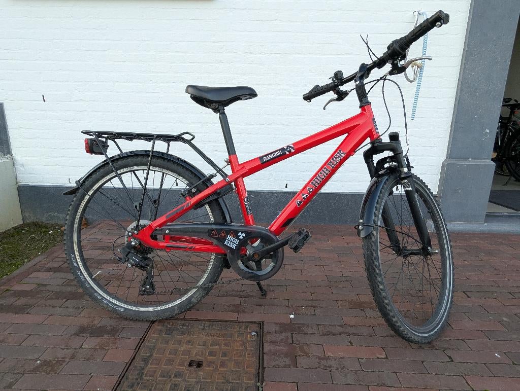 Jongensfiets MTB BFK High Risk Danger 24” Rood, Ophalen, Versnellingen, BikeFun Kids (BFK), Gebruikt