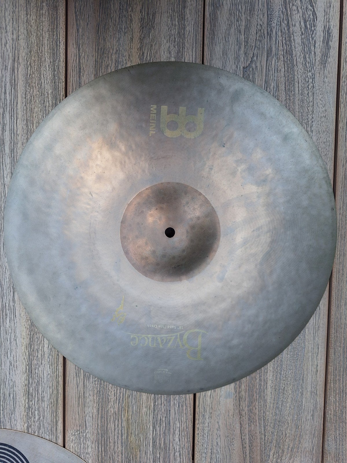 Meinl 18" Benny Greb Sand thin crash, Muziek en Instrumenten, Ophalen, Zo goed als nieuw, Overige merken